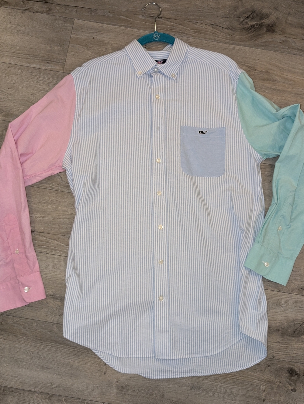 MENS VINEYARD VINES COLOR BLOCK SLIM FIT TUCKER SHIRT - Size M - Picture 3 of 6